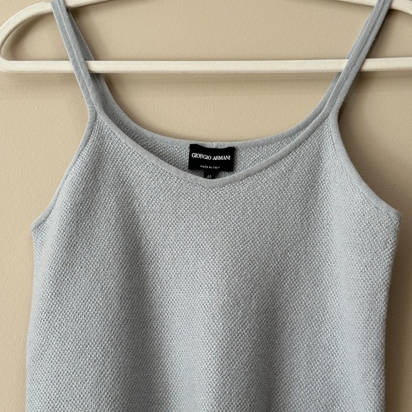 GIORGIO ARMANI vintage gray knit tank top - Picture 5 of 9